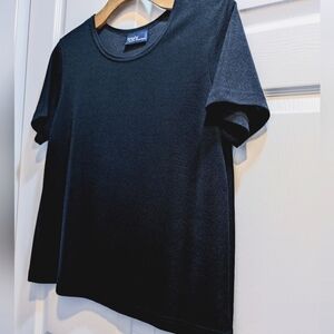 Vtg Canadian Black Holiday Pullover Career / Occasion Blouse. EUC. L.